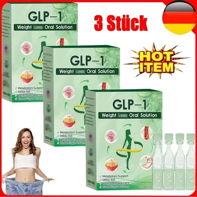 MARKENLOS GLP-1 natürliche Lösung zum Einnehmen GLP-1 Ergänzung Moringa Tropfen 3Stück DE