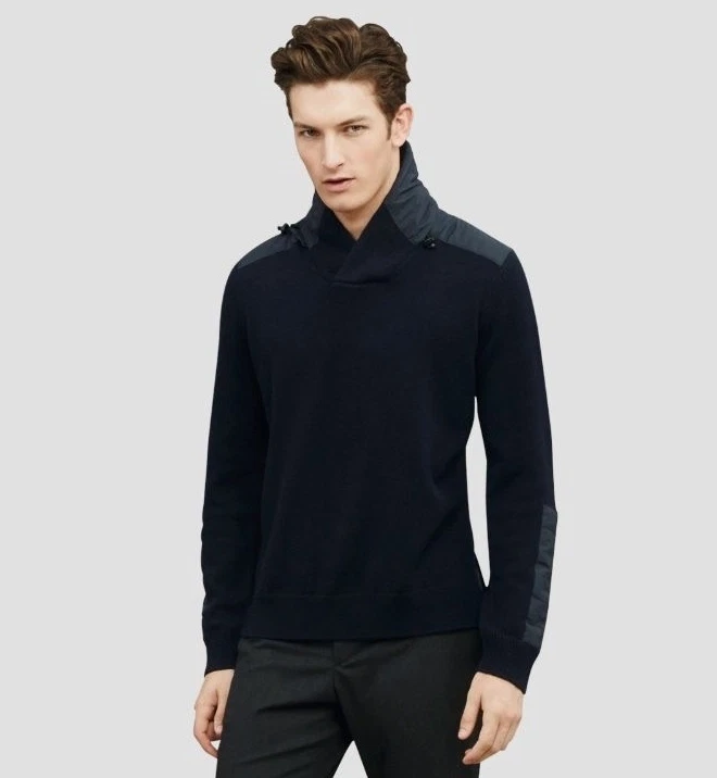 Kenneth Cole черный ярлык шаль воротник шерсти пуловер свитер, новый с ярлыками - Изображение 1 из 1