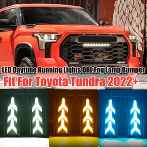 Daytime Running Lights Turn Signals Fog Lamp LED DRL For 2022~2023 Toyota Tundra - Picture 1 of 11