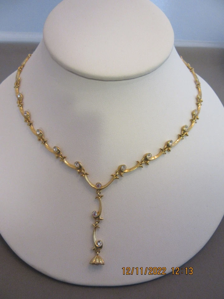Avon Extraordinary Briolette Vine Necklace 18in Gold