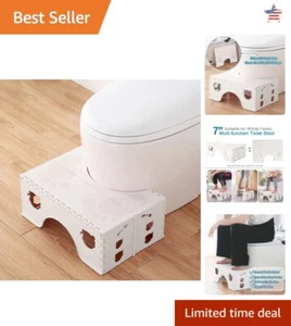 7" Foldable Toilet Stool - Portable & Anti-Slip - Healthy Squatting Posture - Picture 1 of 9