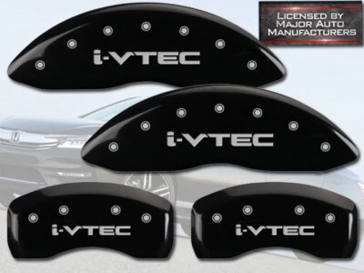 Cubiertas de pinza de disco de freno MGP negras delanteras + traseras Acura TLX 2015-2020 "i-VTEC" Foto 1 de 4