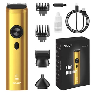 Cordless Hair Clippers for Men Beard Trimmer Barber Grooming Kit USB LED Display - Picture 1 of 11