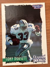 1997 Kenner Starting Lineup Classic Doubles Card Tony Dorsett Dallas Cowboys