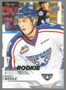 2018-19 Kaden Kohle Upper Deck CHL Star Rookie - Tri-City Americans - Imagen 1 de 1