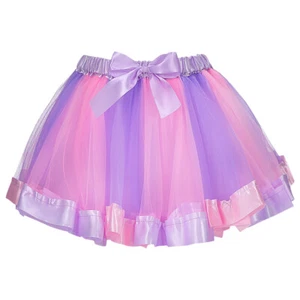 Tutu Skirt Girls Tutu Princess Tutu Toddler Layered Tutu Child Rainbow Tutu - Picture 1 of 11
