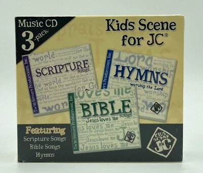 Kids Scene For JC Music CD 3 Pack Bible Scripture Songs Hymns Over 65 Songs New - Image 1 of 4