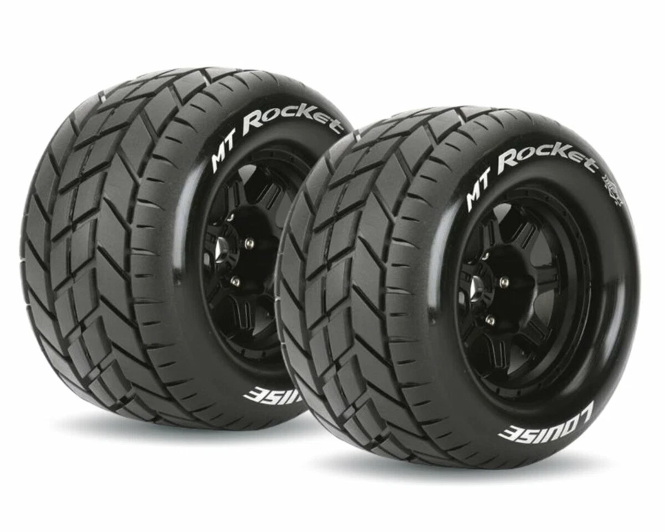 LOUISE MFT MT 3.8 Rocket Reifen 1/8 auf Offset Felge Monster Truck LOUT3320BH .. - Bild 1 von 1