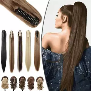 Extensión de cabello con clip de garra gruesa en cola de caballo real como humana cola de flequillo cola de pony ombre - Imagen 1 de 30