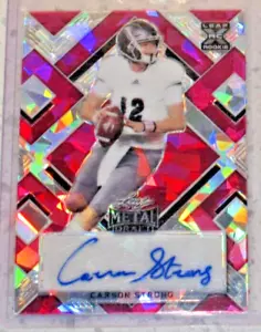 2022 Leaf Metal Draft PINK CRYSTAL ICE 3/10 Carson Strong #BA-CS1 Auto ROOKIE - Picture 1 of 4