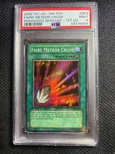 PSA 9 MINT 2002 YU-GI-OH! PSV Fairy Meteor Crush Pharaoh's Servant 1st Edition - Picture 1 of 2