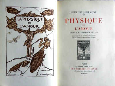 Physique de l'amour Remy de Gourmont 1917 reliure signée Blanchetière No 150 : - Photo 1/4