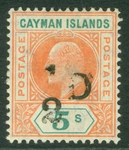 SG 18 Cayman Islands 1907 ½d on 5 Salmon & Green. Very lightly mounted mint - Picture 1 of 1