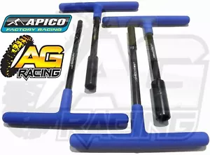 Apico Premium Black Blue T-Bar 4 Piece Set 6 8 10 12mm For KTM SX Motocross - Picture 1 of 1