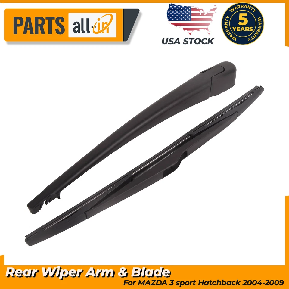 Rear Wiper Arm & Blade For 04-09 MAZDA 3 sport Hatchback BP4K-67-421 BP4K67421 - Изображение 1 из 4