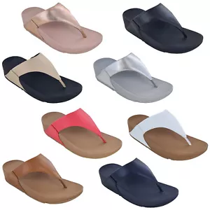 Womens Leather Toepost Sandals Fitflop Lulu Comfort Summer Holiday Shoes UK 4-8 - Picture 1 of 77