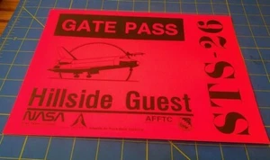STS-26 GATE PASS HILLSIDE GUEST EDWARDS AIR FORCE BASE, CALIFORNIA - Picture 1 of 12