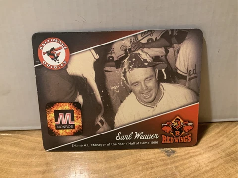 Earl Weaver Baltimore Orioles Rochester Red Wings Magnet MLB Baseball Cover
