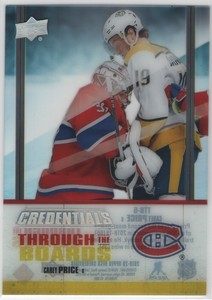 2019-20 Upper Deck Credentials Through The Boards Carey Price