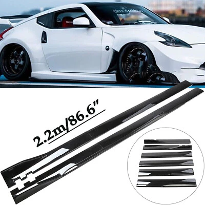 86.6'' Gloss Black Side+Skirts Extention Body Kit For Nissan 200SX S15 240SX - Imagem 1 de 4