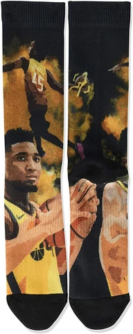 Donovan Mitchell Voltage Mens Large Crew Socks Fits 6-12 PKWY Utah Jazz NBA Cover