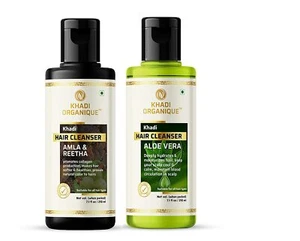 Khadi Organique Aloevera & Amla Reetha Men Women Shampoo Pure Organic 7.1 fl oz - Picture 1 of 7