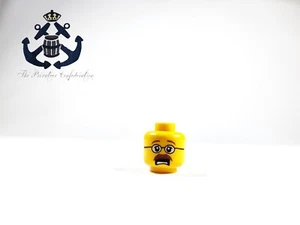 LEGO 2010 Atlantis Diver Minifigure Head Brown Moustache Jeff Fisher 3626bpb0404 - Picture 1 of 2