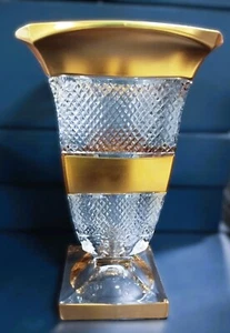 Tschechische Bohème Kristallglas - geschliffene Kristallvase Magma 29cm/11" - Bild 1 von 5