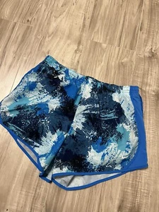 Nike Tempo Dri Fit Blue Lined Running Shorts Girls Size XL - Picture 1 of 4