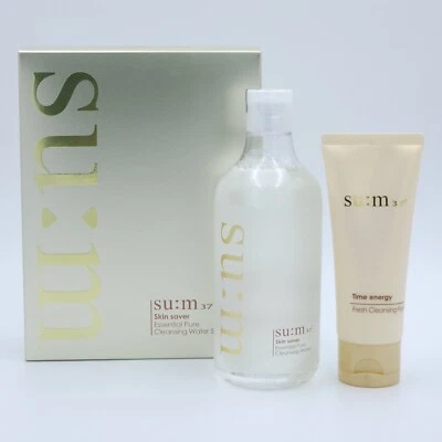 SU:M37 Skin Saver Essential Pure Cleansing Water Set Especial 2 Artículos K-Beauty Foto 1 de 4