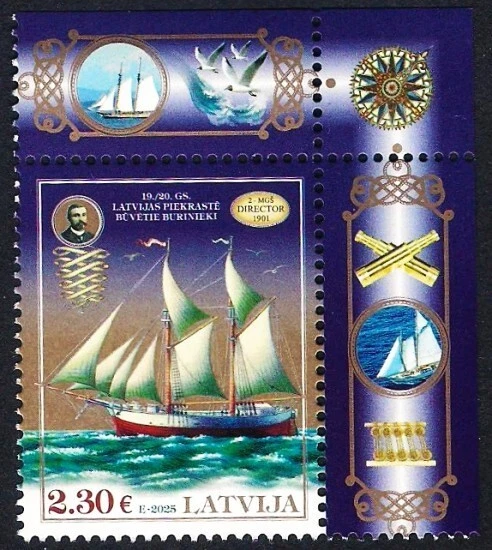 Latvia 2025 (02) Historical Latvian ships - Gaff schooner Director 1901 (corner) - Image 1 of 1