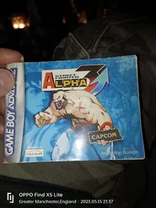 Game Boy Advance Street Fighter Alpha Game Manual Only  Read Discription - Picture 1 of 3