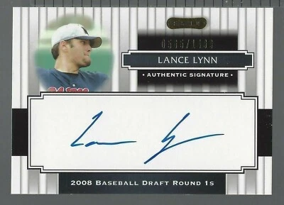 Lance Lynn 2008 Razor Signature Series AU 0565/1499 Card# 181 - Image 1 of 4