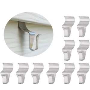 10Pcs Stainless Steel Wainscot Hook Wall Board Gap Hook Outdoors - Picture 1 of 8
