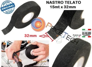 NASTRO TELATO PER CABLAGGI ELETTRICI AUTO MOTO RITARDANTE DI FIAMMA 32mm X 15Mt - Foto 1 di 1