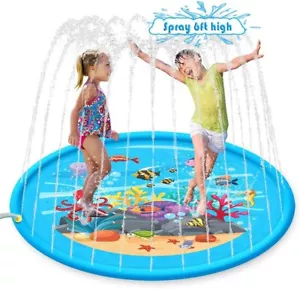 Splash Pad, Irrigatore per Bambini 68’’’ Estivo Esterno Acqua Giocattoli Antiscoppio Wading - Foto 1 di 6