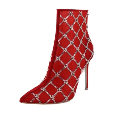 Botas rojas Betsey Johnson Larkk para mujer Foto 1 de 4