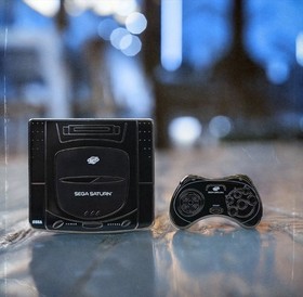 Sega Saturn Console & Controller Enamel Pin Set