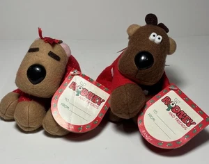 VTG Hallmark Rodney Fam Plush BURGER KING Set Of 2 Ramona & Randy Reindeer EUC - Picture 1 of 17