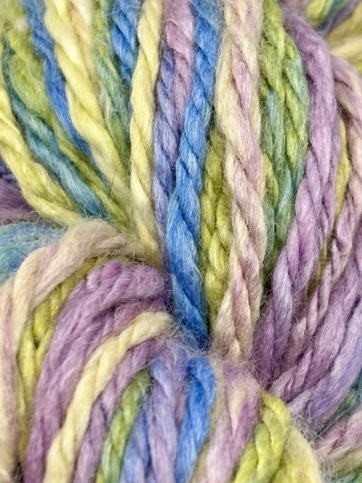 Fio de bambu “cesta de Páscoa” feito à mão merino, seda tussah e viscose - Imagem 1 de 4