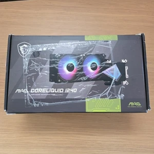 MSI MAG Coreliquid 240 AIO Raffreddatore CPU 2x12cm Ventole ARGB Nero - Zdjęcie 1 z 3