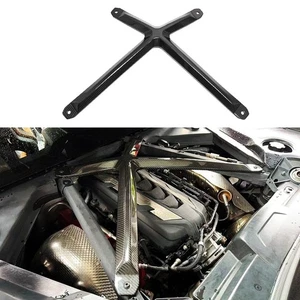 Dry Carbon Fiber Rear Engine X-Brace Struct Bar For 20-Up Corvette C8 No LOGO - Picture 1 of 7