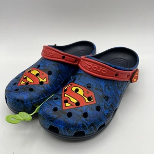 Crocs x DC Comics "Superman" Clogs Mens 7 Wmns 9 Blue Classic Shoes 211131-90H - Picture 1 of 9