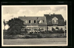 Cuxhaven-Döse, Gasthof Haus Kasten in der Strandstraße 19, Ansichtskarte 1954  - Picture 1 of 2