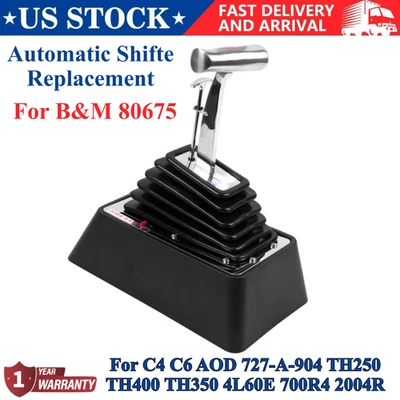 For B&M 80675 Automatic Shifter C4 C6 AOD 727-A-904 TH250 TH400 TH350 700R4 New - Image 1 of 4