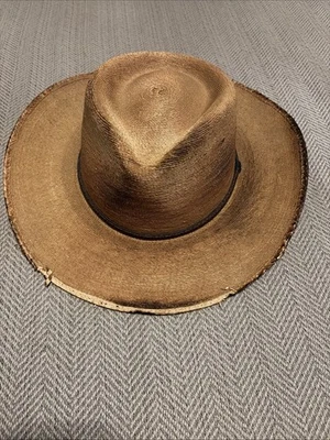 Goorin Brothers Custom Distressed Straw Hat In Tan Size Xl - Image 1 of 4