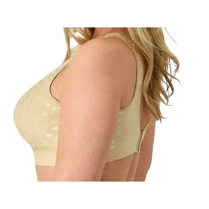 Soutien gorge t-shirt femme Bali cool confort tissu marron texturé - Photo 1/5