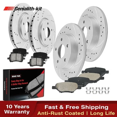 296mm Front Rear Disc Rotors Ceramic Brake Pads for Chevy Malibu HHR	Pontiac G6 - Imagem 1 de 4