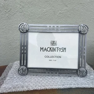 Neu Charles Rennie Mackintosh Zinn Fotorahmen 7x5 Glasgow Rose ©NTL lizenziert - Bild 1 von 6