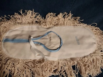 Vintage Nos Amco 516  Industrial Dust Mop Head Hygrade Cotton 16" x 5"   Tie On  - Image 1 of 3